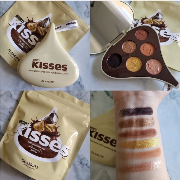 Glamlite Makeup Glamlite Hershey Kisses Eyeshadow Palette Milk Chocolate With Almonds Bnib